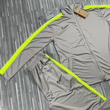 CONJUNTO NIKE DRI-FIT ( CINZA c/ VERDE )