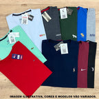 Kit 10 Camisetas Masculinas Premium em Malha Peruana