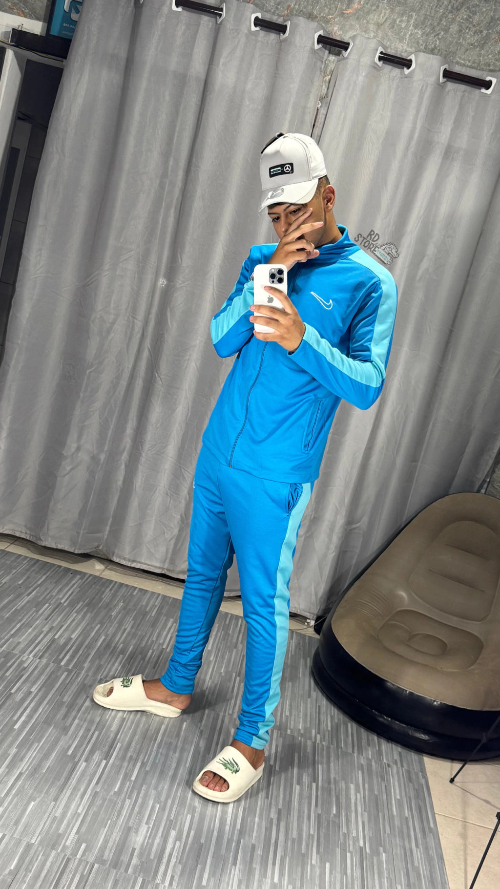 CONJUNTO NIKE DRI-FIT ( AZUL BEBE )