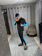 CONJUNTO NIKE DRI-FIT ( PRETO c/ AZUL )