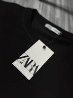 CAMISETA BÁSICA ZARA ( PRETO )
