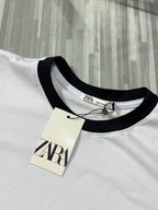 CAMISETA BÁSICA ZARA GOLA ( BRANCA )
