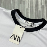 CAMISETA BÁSICA ZARA GOLA ( BRANCA )
