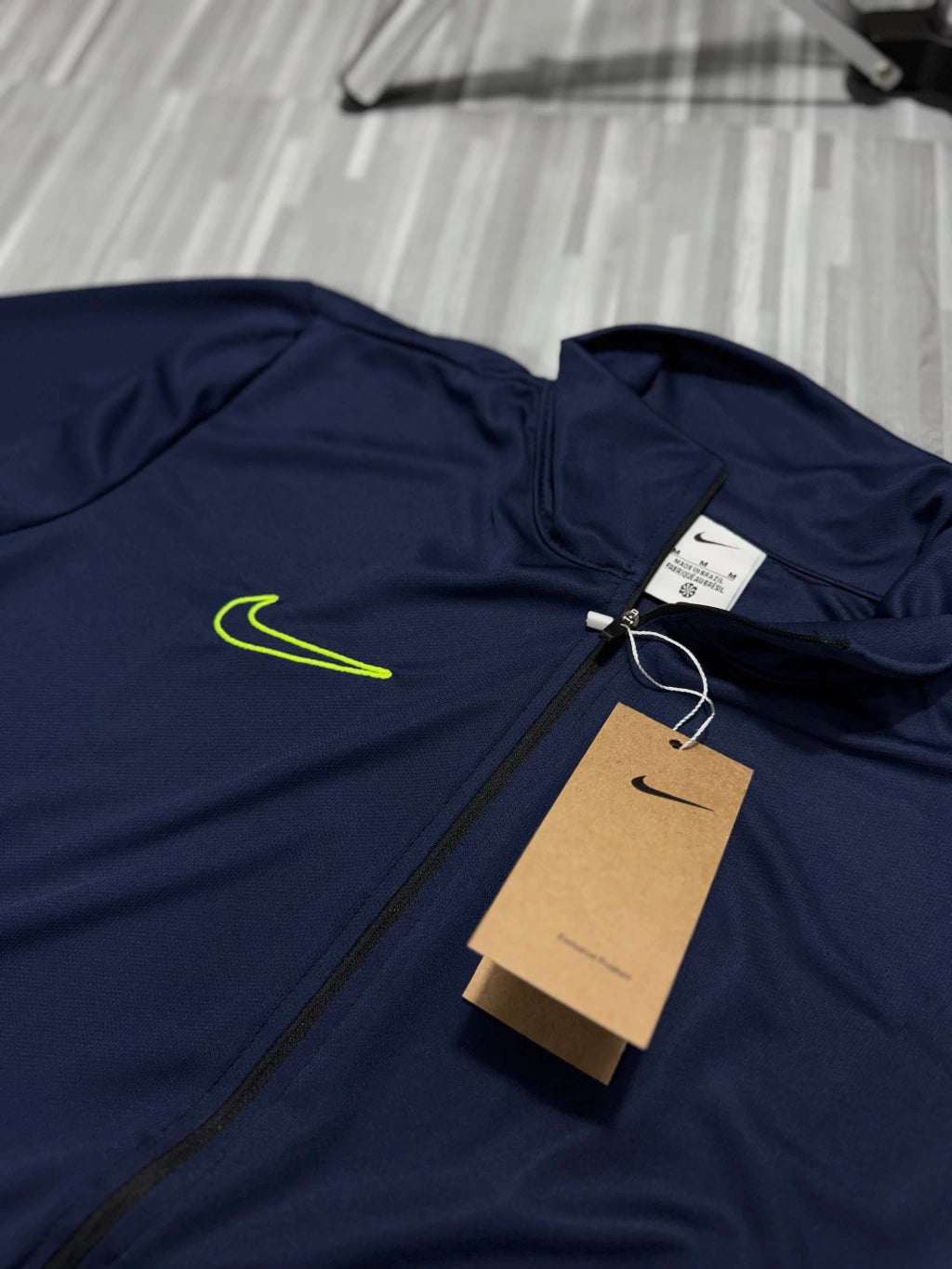 CONJUNTO NIKE DRI-FIT ( AZUL c/ VERDE NEON )